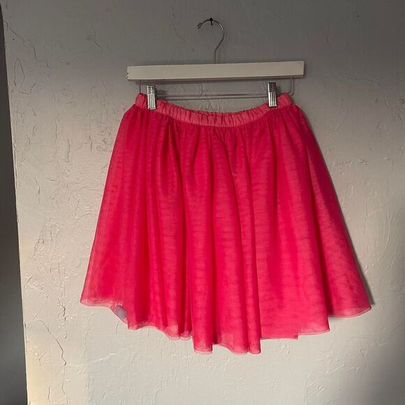 Kid's Gymboree Pink tutu tulle Skirt with Pom Poms size 12 - Picture 1 of 7